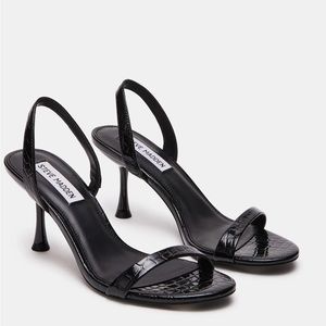 Steve Madden Emma Black Crocodile Heel